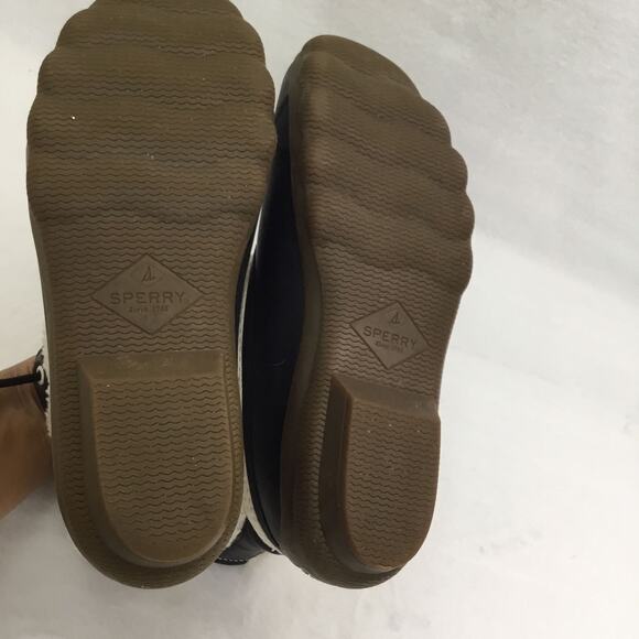 SPERRY TOP SIDER Syren Gulf Sherpa Duck Boots Women's Size 8 Black & White Sz 7 - Picture 8 of 8